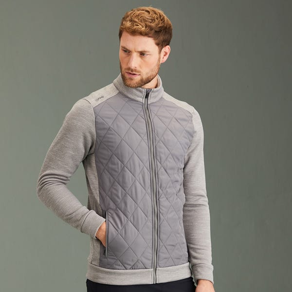 ping Aaran Men's Quilted Hybrid Jacket - Griffin Marl/Rock