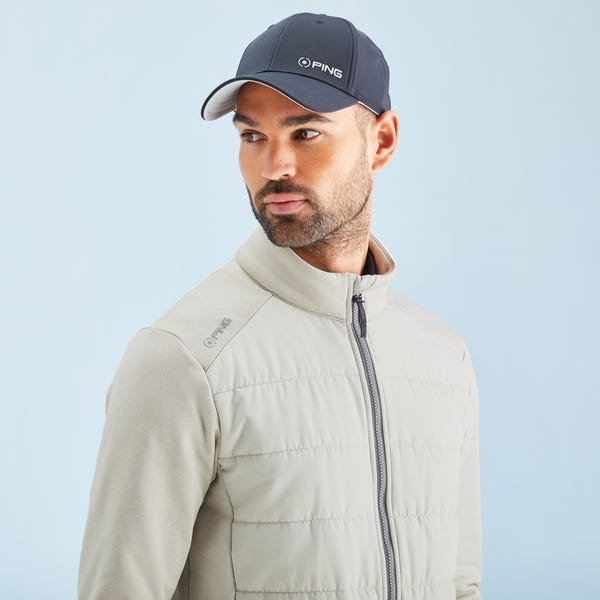 Ping Aiden Men's Hybrid Fleece Jacket - Willow Marl/Willow