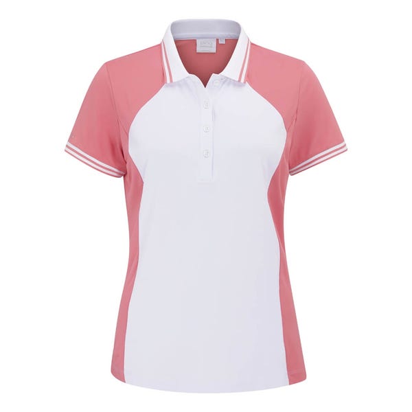 Ping Ali Ladies Short Sleeve Polo Shirt - Sweet Pea/White