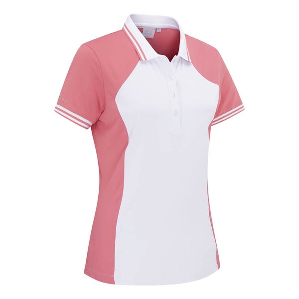 Ping Ali Ladies Short Sleeve Polo Shirt - Sweet Pea/White