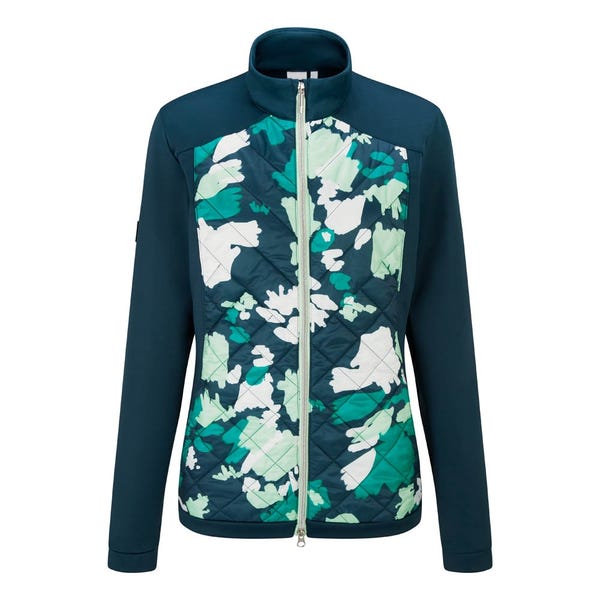 Ping Ashlynn Ladies Hybrid Fleece Jacket - Emerald Multi