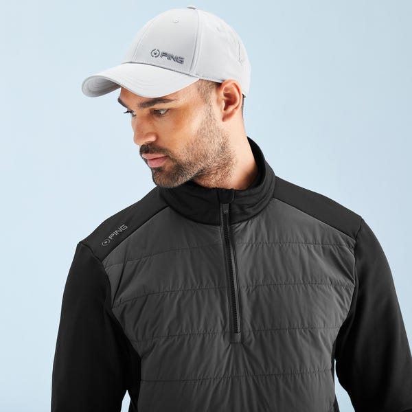 Ping Astbury Men's Insulated Half Zip Fleece Jacket - Black/Asphalt