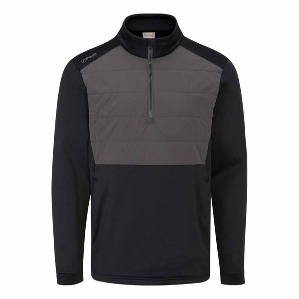 Ping Astbury Men's Insulated Half Zip Fleece Jacket - Black/Asphalt