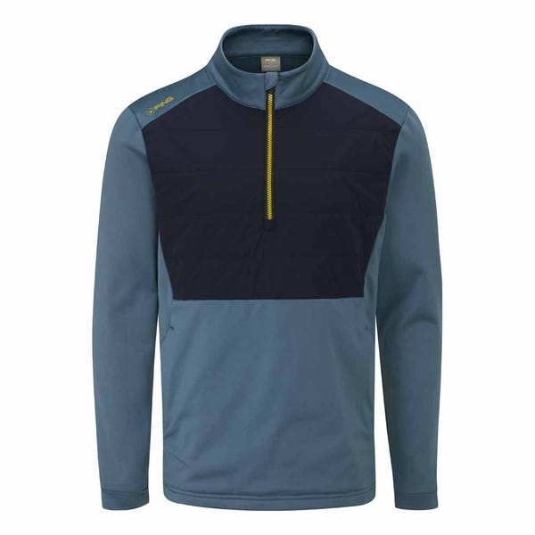 Ping Astbury Men's Insulated Half Zip Fleece Jacket - Blue Fusion/Navy