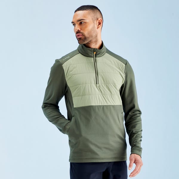 Ping Astbury Men's Insulated Half Zip Fleece Jacket - Dark Olive/Lichen