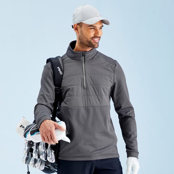 ping Astbury Men's Insulated Half Zip Fleece Jacket - Rock