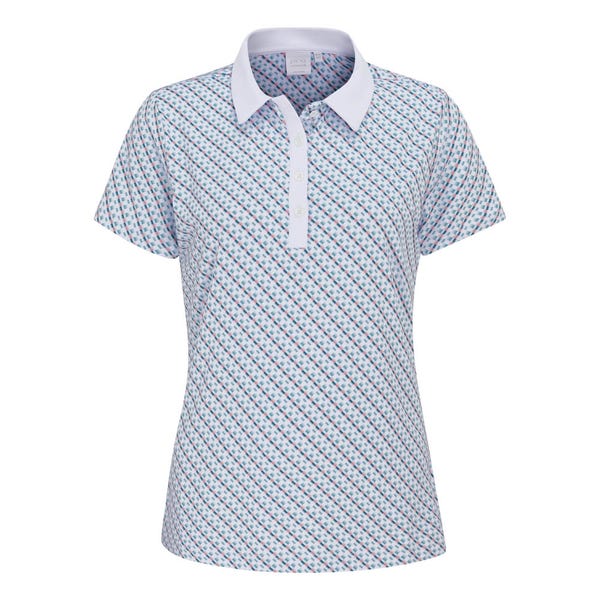 Ping Bethany Ladies Printed Polo Shirt - Neoteric/White