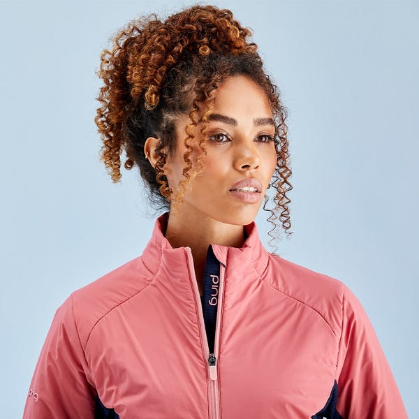 Ping Casey Ladies Insulated Hybrid Jacket - Rose/Navy