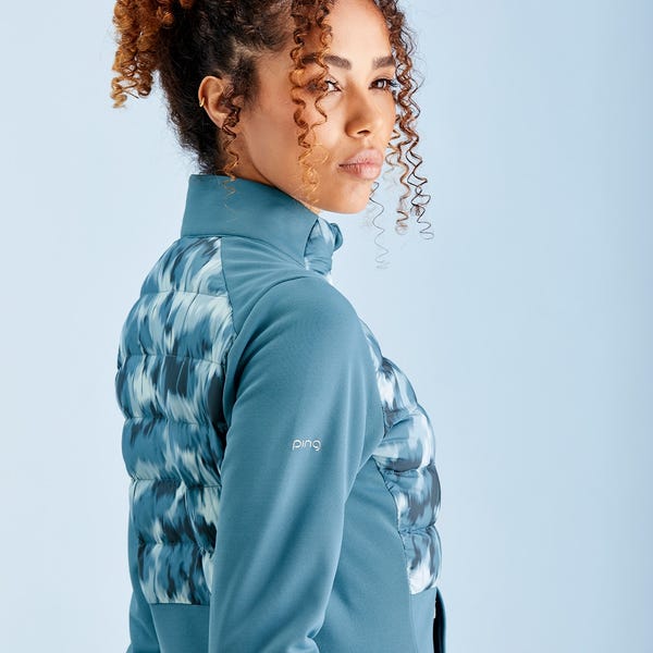 Ping Clare Ladies Zoned Fleece Jacket - Blue Fusion/Navy Multi