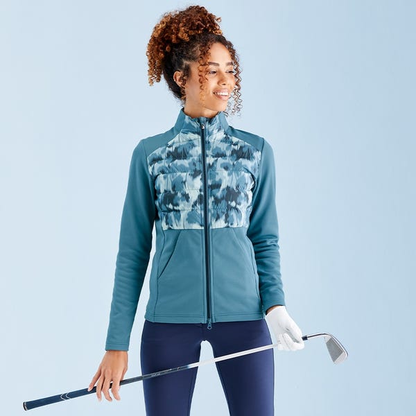 ping Clare Ladies Zoned Fleece Jacket - Blue Fusion/Navy Multi