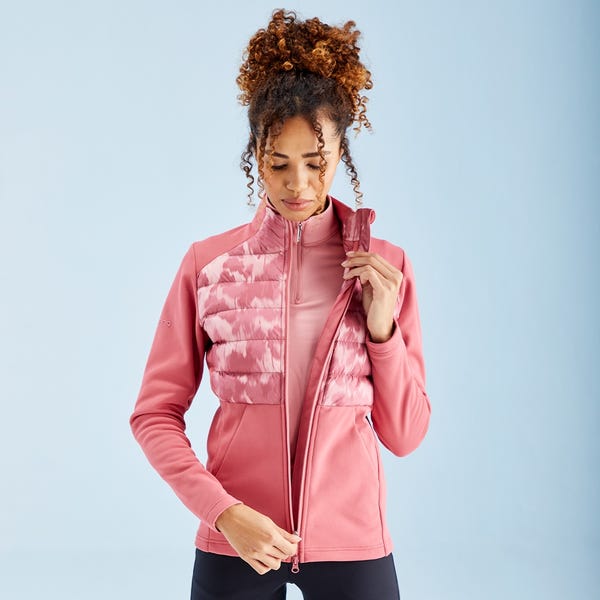 Ping Clare Ladies Zoned Fleece Jacket - Rose/Rose Multi
