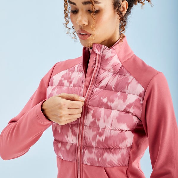 Ping Clare Ladies Zoned Fleece Jacket - Rose/Rose Multi