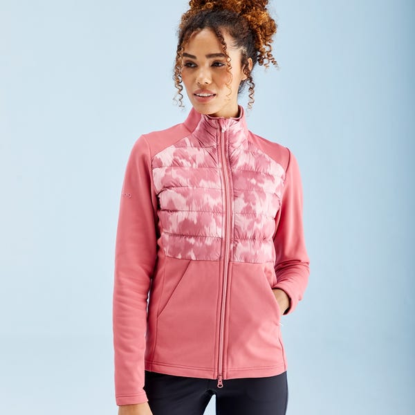 ping Clare Ladies Zoned Fleece Jacket - Rose/Rose Multi