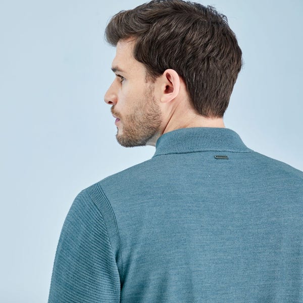 Ping Croy Men's Lined Half Zip Sweater - Blue Fusion Marl