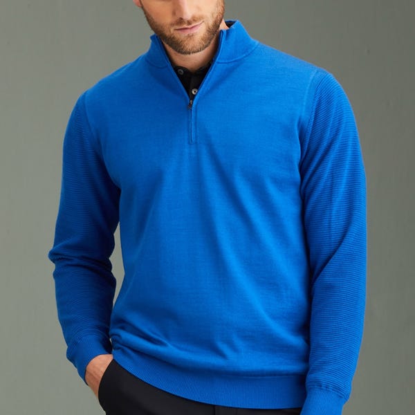 Ping Croy Men's Lined Half Zip Sweater - Dark Blue 24