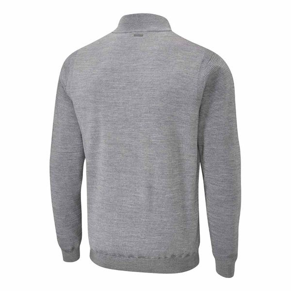 Ping Croy Men's Lined Half Zip Sweater - French Grey Marl