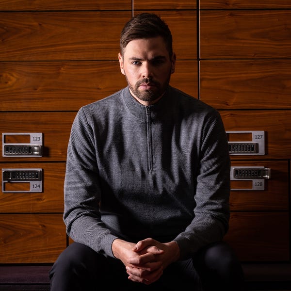 Ping Croy Men's Lined Half Zip Sweater - French Grey Marl