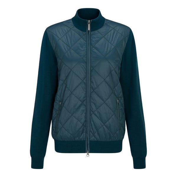 Ping Elspeth Ladies Hybrid Full Zip Sweater - Emerald