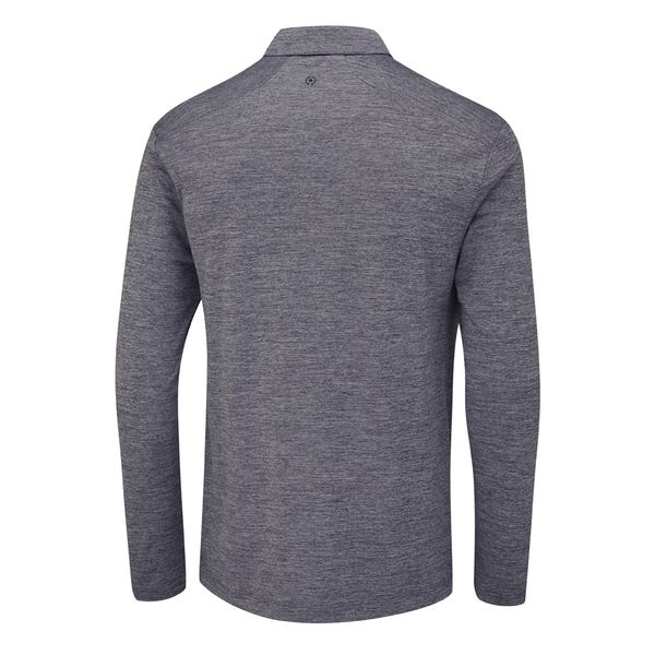 Ping Emmett Men's Long Sleeve Polo Shirt - Charcoal Marl