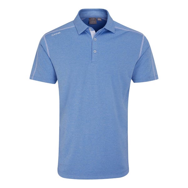 Ping Fynn Men's Heathered Polo Shirt - Cornflower Blue Marl