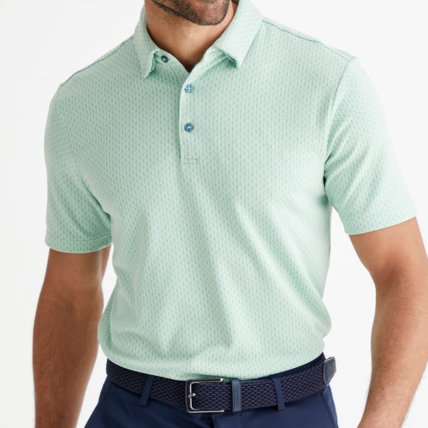 Ping Hershel Men's Diamond Polo Shirt - Misty Green Multi