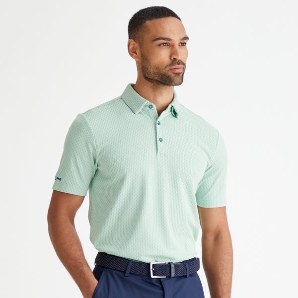 ping Hershel Men's Diamond Polo Shirt - Misty Green Multi
