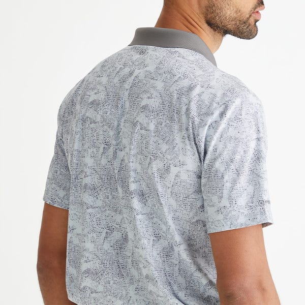 Ping Jared Men's Printed Polo Shirt - Pearl Grey/Rock