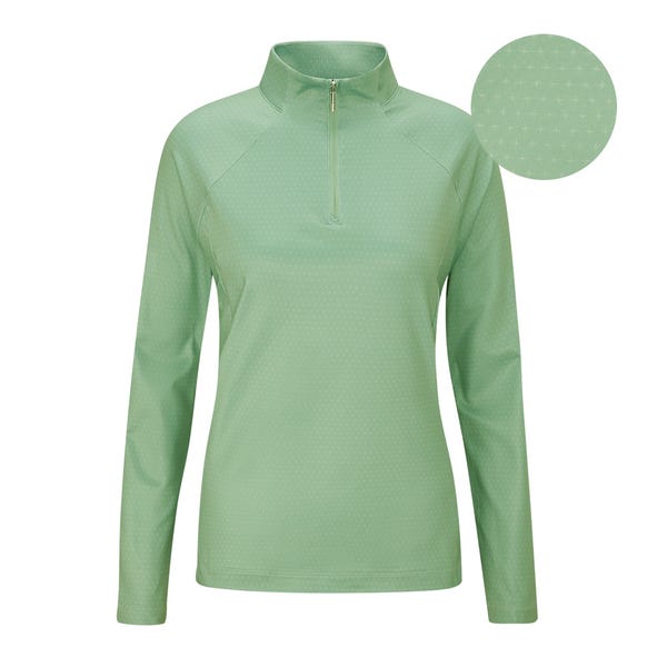 Ping Jasmine Ladies Printed Long Sleeve Top - Eucalyptus Multi