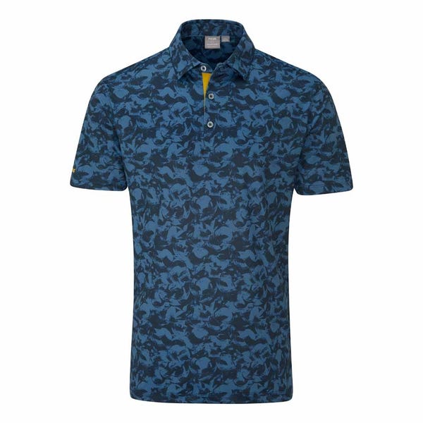 Ping Julian Men's Printed Polo Shirt - Blue Fusion Multi