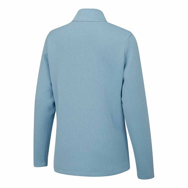 Ping Lyla Ladies Half Zip Ribbed Fleece - Sky Blue Marl
