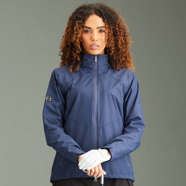 ping Milli Ladies Hooded Waterproof Jacket - Oxford Blue