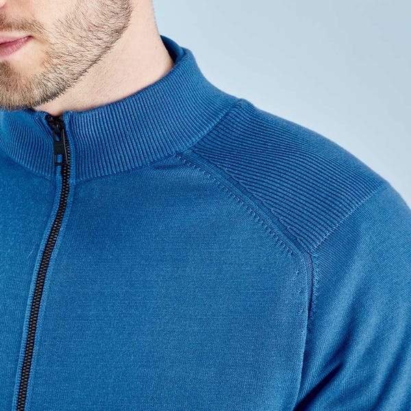 Ping Murphy Men's Lined Full Zip Sweater - Tidal Blue