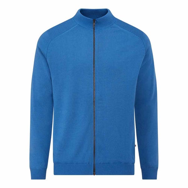 Ping Murphy Men's Lined Full Zip Sweater - Tidal Blue