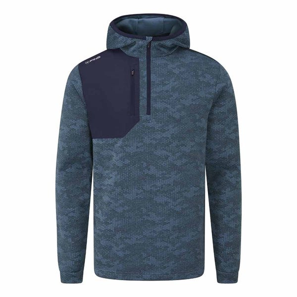 Ping Nexa Men's Hooded Half Zip Fleece - Blue Fusion/Navy