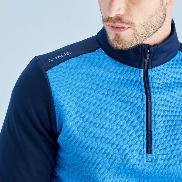 Ping Nolan Men's Quarter Zip Fleece - Tidal Blue/Navy