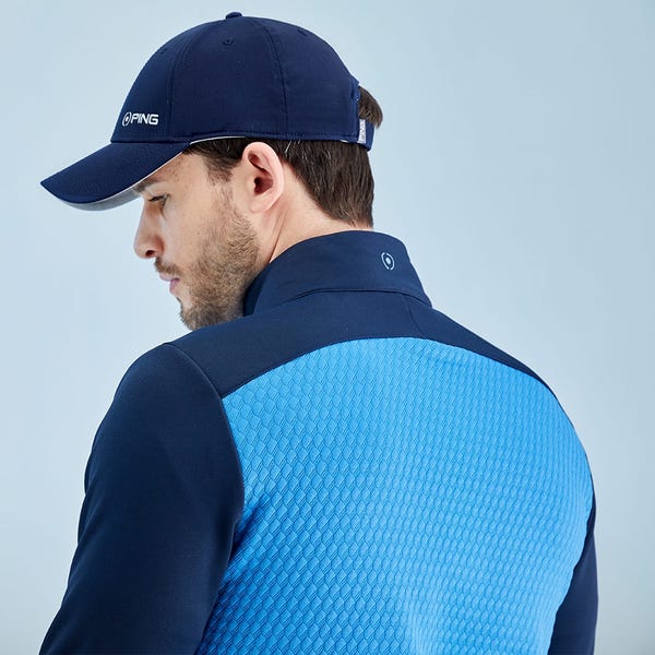 Ping Nolan Men's Quarter Zip Fleece - Tidal Blue/Navy