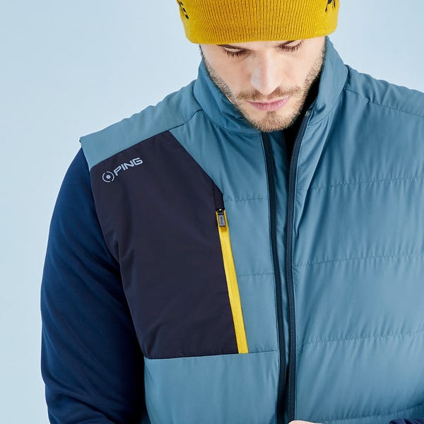 Ping Norse Men's Cocoon Insulated PrimaLoft® Vest - Blue Fusion/Navy