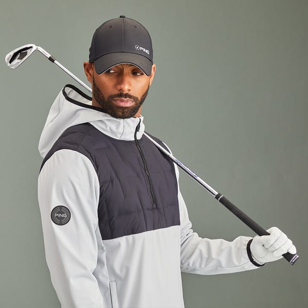 Ping Norse S6 Men's Primaloft® Zoned Hooded Jacket - Quiet Grey/Black