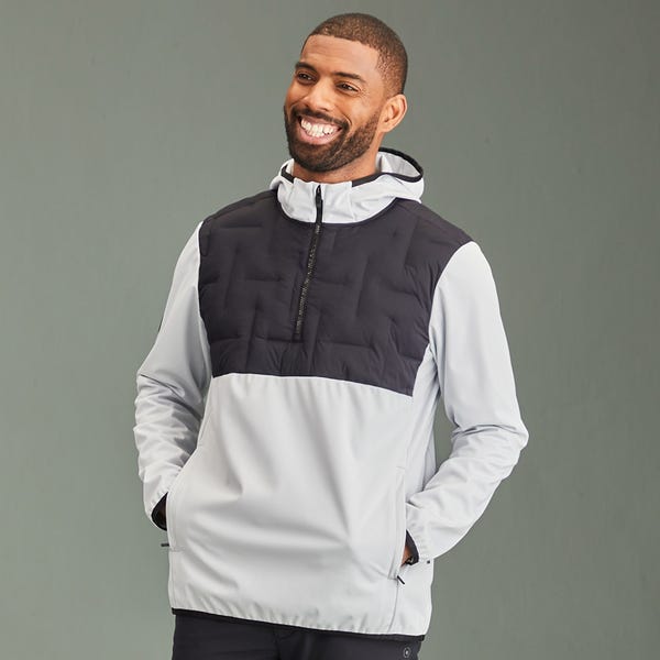 ping Norse S6 Men's Primaloft® Zoned Hooded Jacket - Quiet Grey/Black