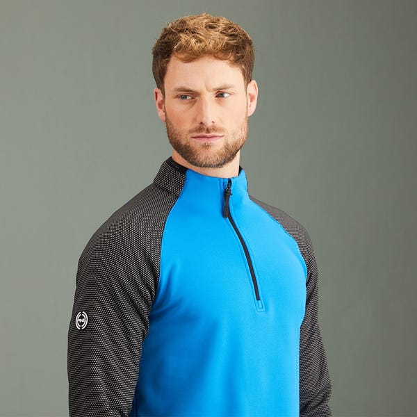 Ping Astle Men's Colour Block Fleece - Blue 24/Black