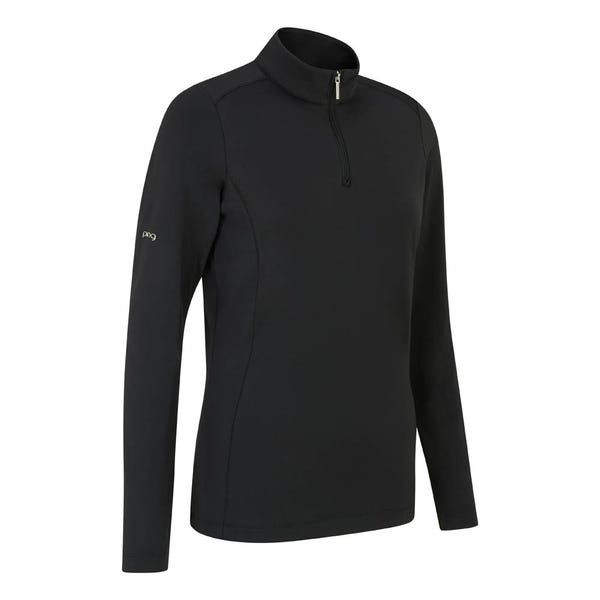 Ping Aveline Ladies Long Sleeve Half Zip Top - Black