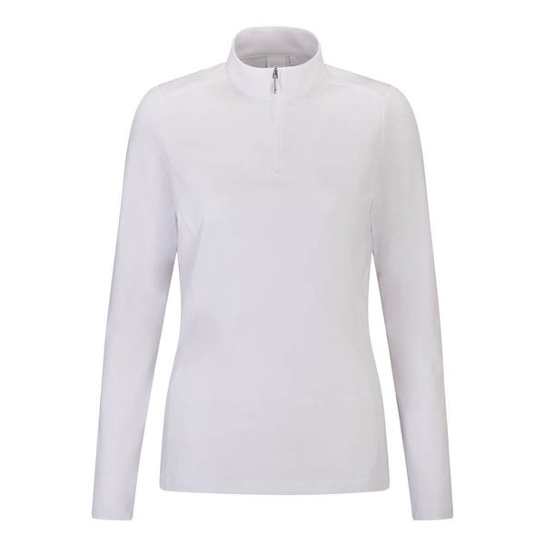 Ping Aveline Ladies Long Sleeve Half Zip Top - White