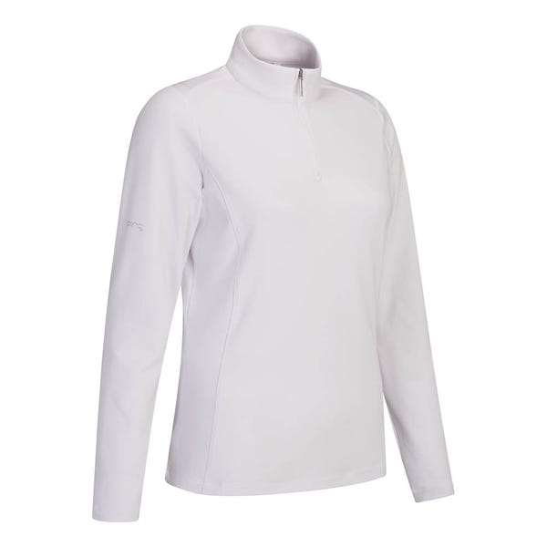 Ping Aveline Ladies Long Sleeve Half Zip Top - White