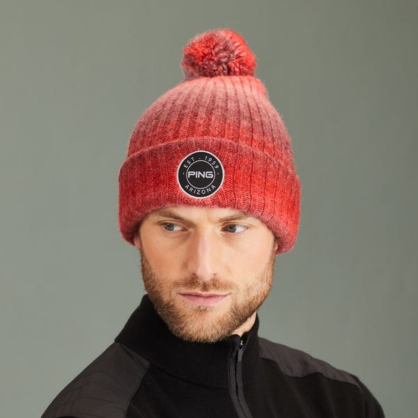 ping Barraclough Men's Bobble Hat - Tomato Red