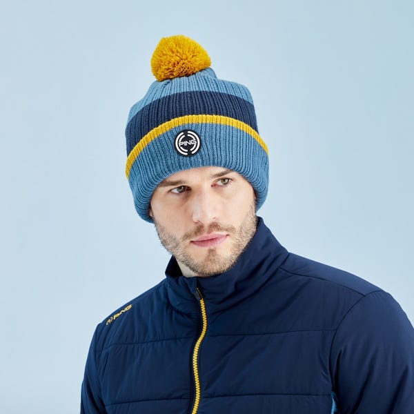ping Bassett Striped Knitted Hat - Blue Fusion Multi