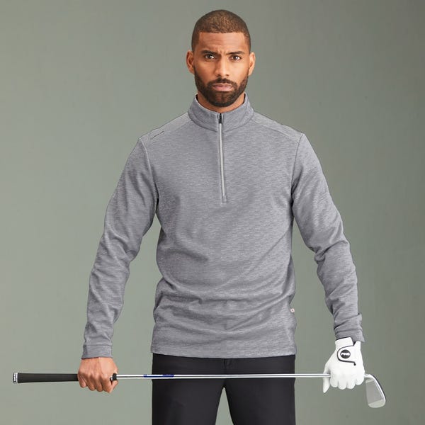 Ping Bexton Men's Half Zip Fleece - Quiet Grey Multi