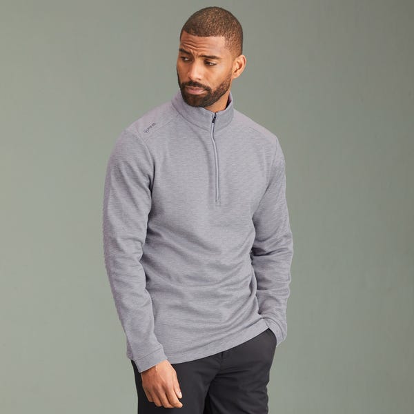 ping Bexton Men's Half Zip Fleece - Quiet Grey Multi