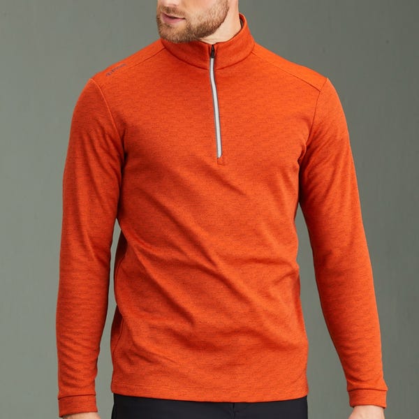 Ping Bexton Men's Half Zip Fleece - Russet Multi