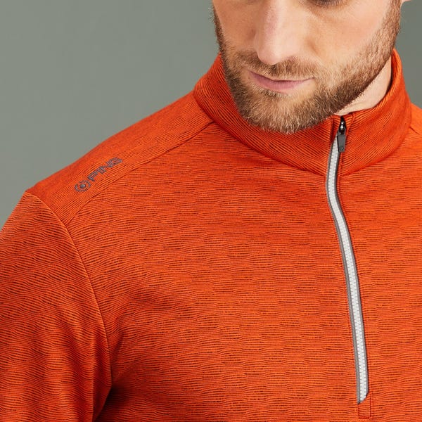Ping Bexton Men's Half Zip Fleece - Russet Multi