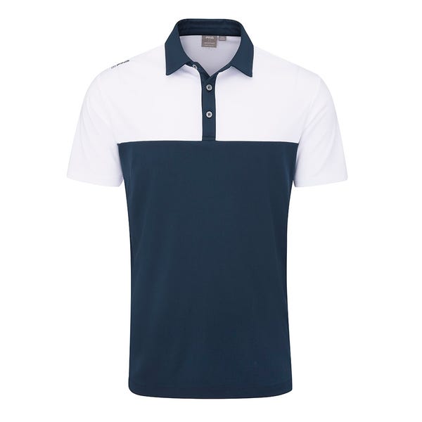 Ping Bodi Men's Colour Block Polo Shirt - Navy/White